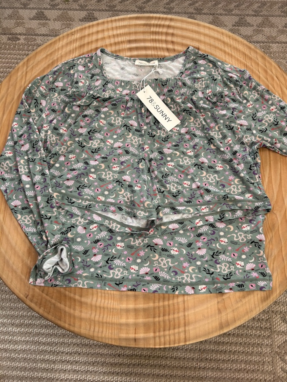78&Sunny Sage Floral Pajama Set